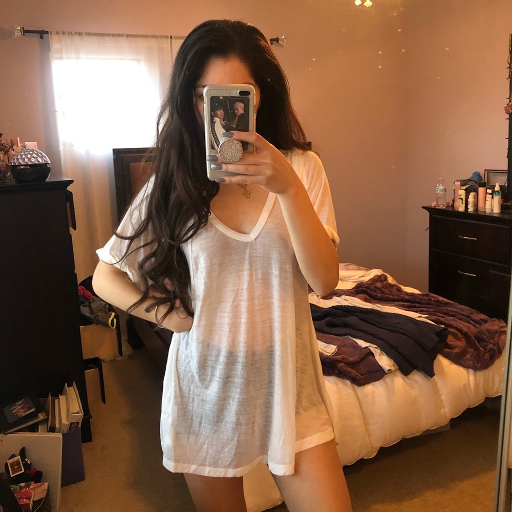 Free People white T-shirt